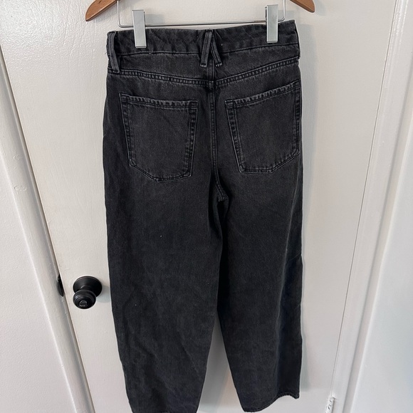 Good American Black High Rise Straight/Wide Leg Jeans - Picture 3 of 5